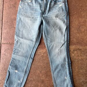 Abercrombie & Fitch Light Blue High Rise Mom Jeans